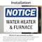 Signmission Water Heater & Furnace, 10 in W x Rectangle, Vinyl Decal OS-2PACK-NS-D-710-L-18972 - alternate 2